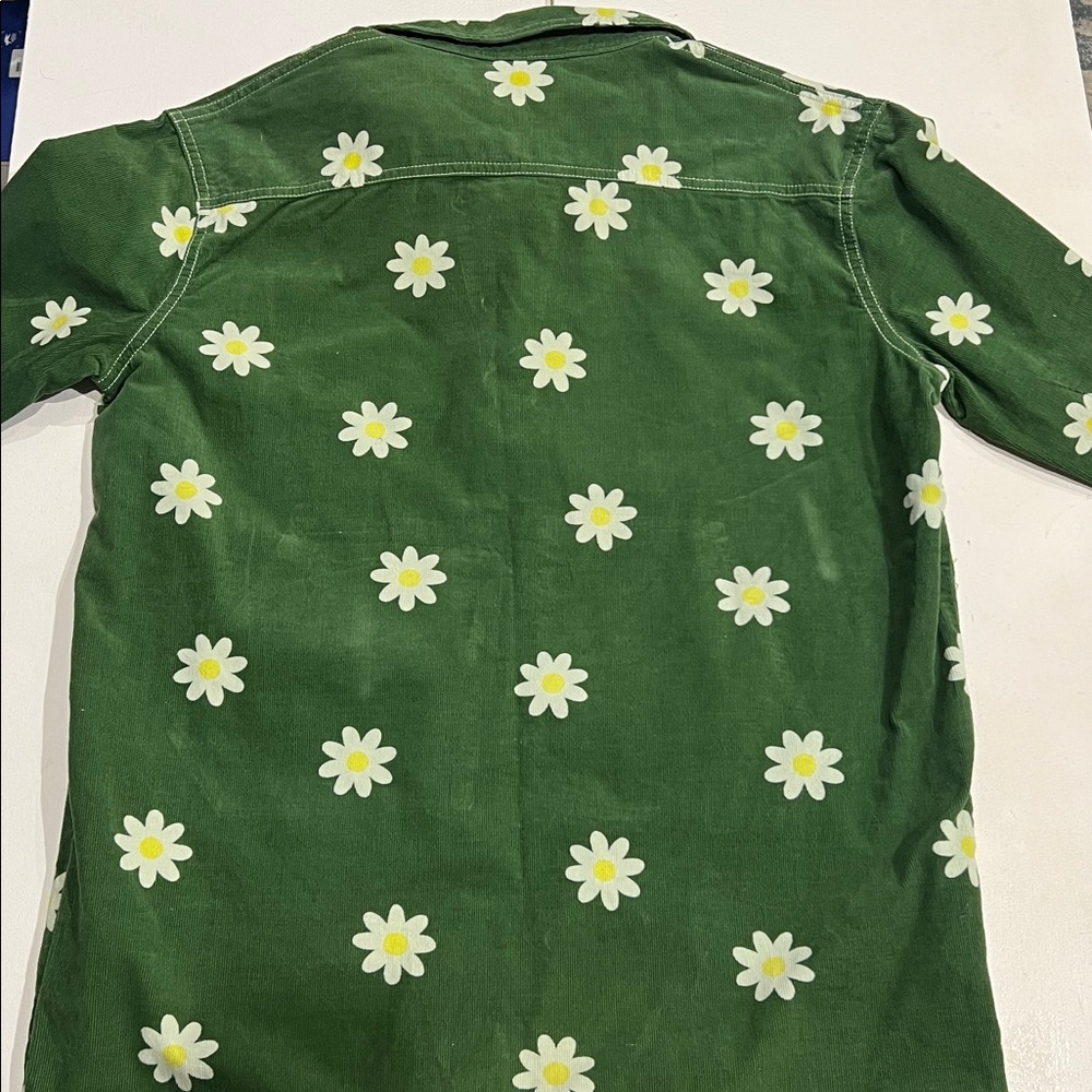 Boden Daisy Dress 9/10Y spring, floral oversized corduroy - Picture 10 of 11